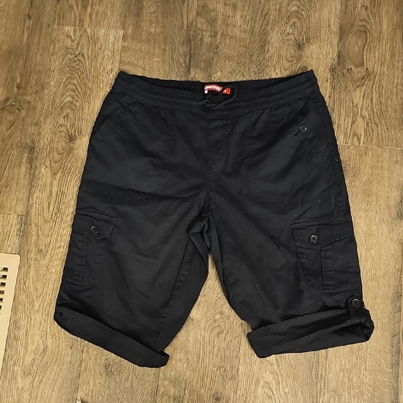 UNIONBAY Other - UNIONBAY Men's Black Cargo Shorts Summer Xlarge Stretch Waist Vintage 90s